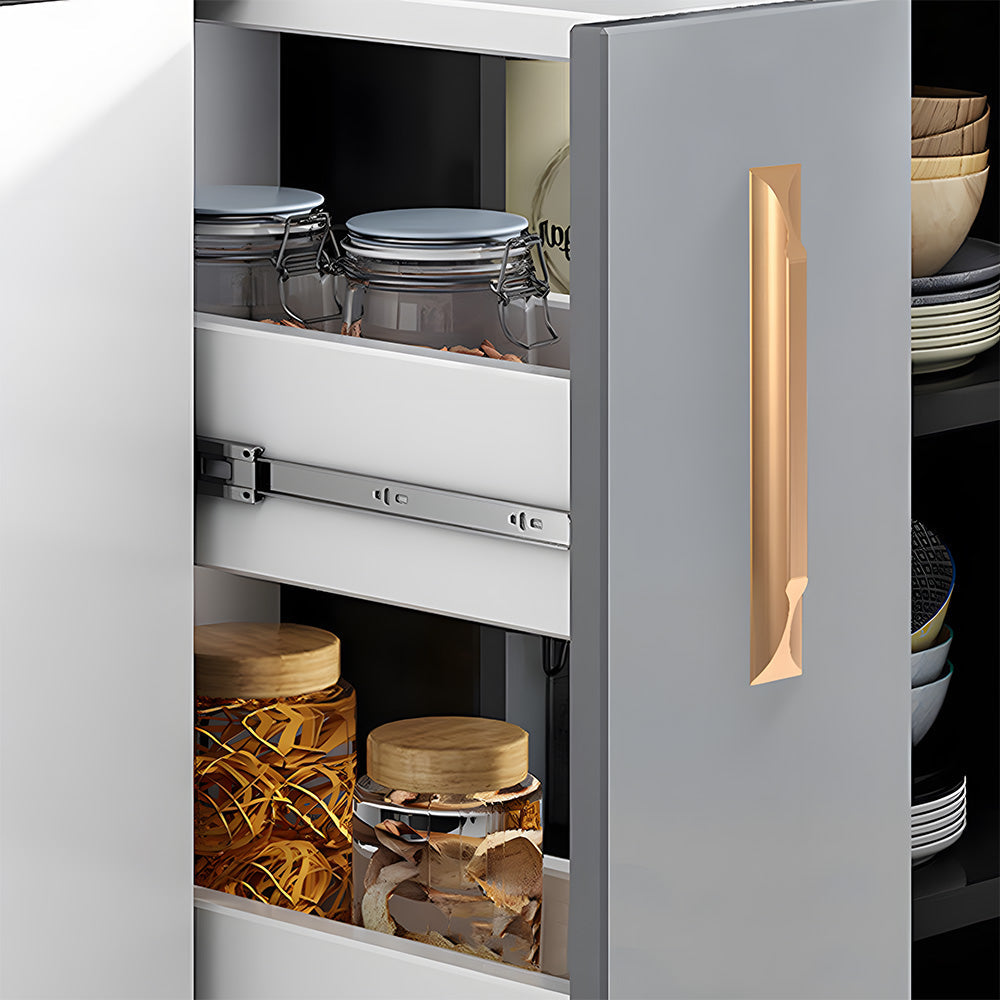 Comforsyco Trapezoidal Recessed Cabinet Pulls and Drawer Handles