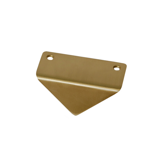Comforsyco Triangular Solid Brass Cabinet Edge Pulls and Drawer Handles