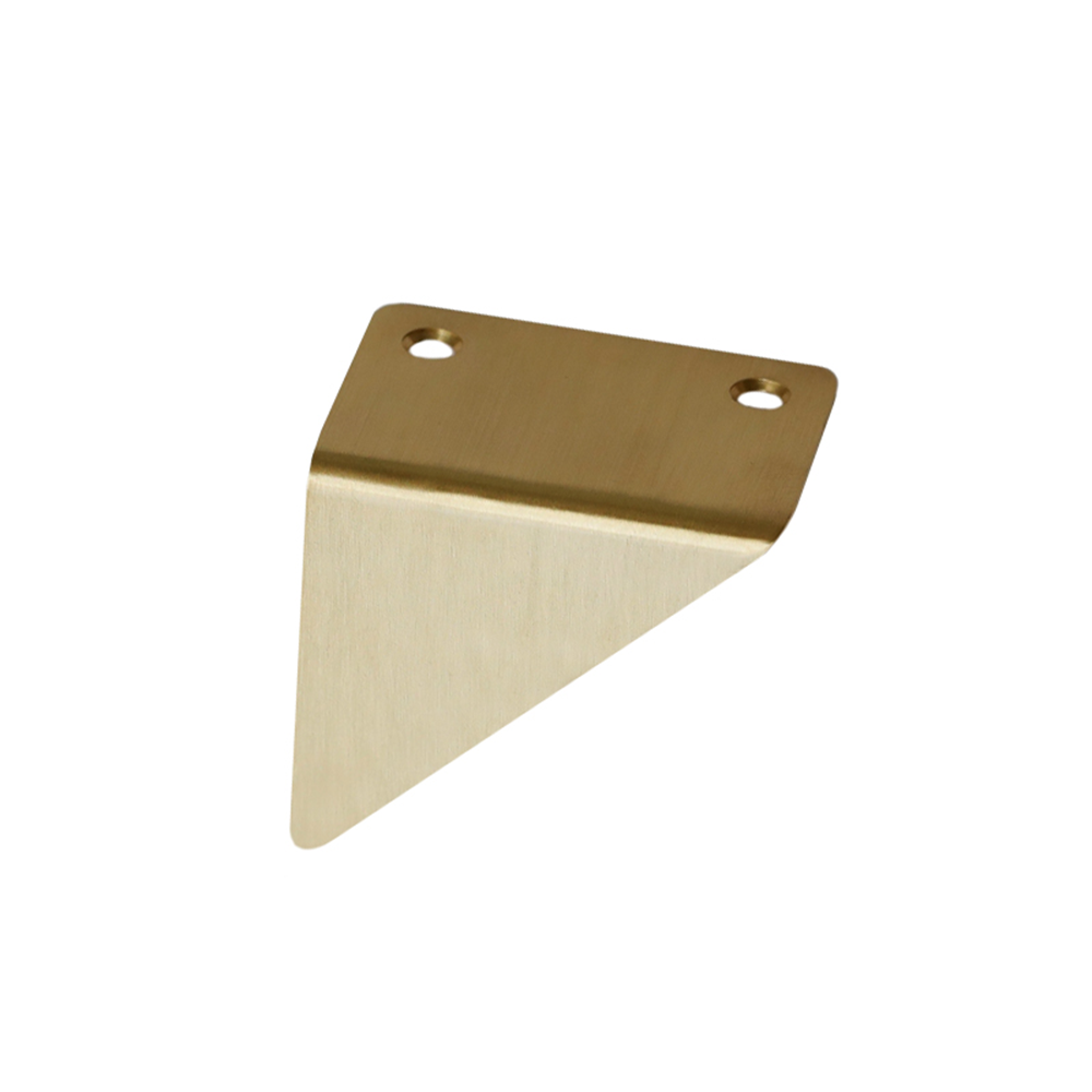 Comforsyco Triangular Solid Brass Cabinet Edge Pulls and Drawer Handles