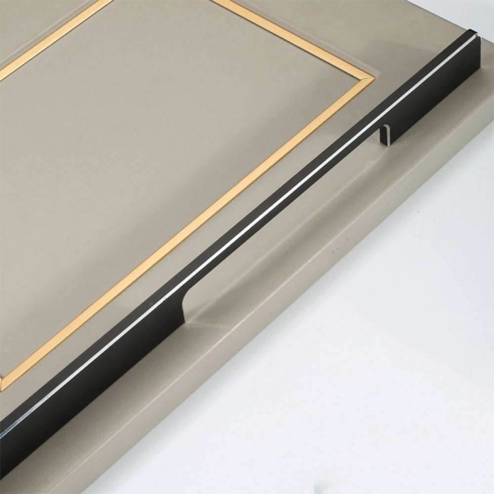 Comforsyco Two-Tone Black Aluminum Alloy Cabinet Handles and Pulls