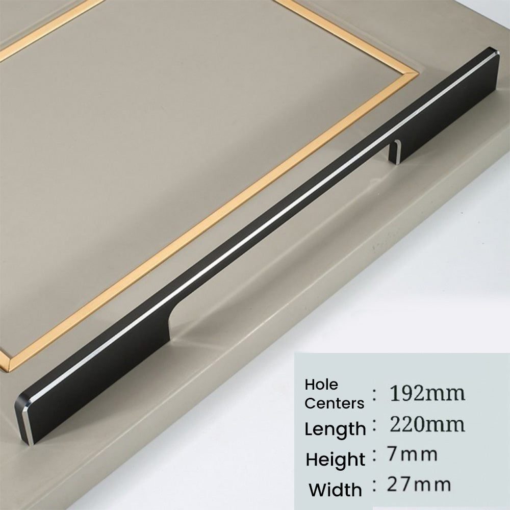 Comforsyco Two-Tone Black Aluminum Alloy Cabinet Handles and Pulls
