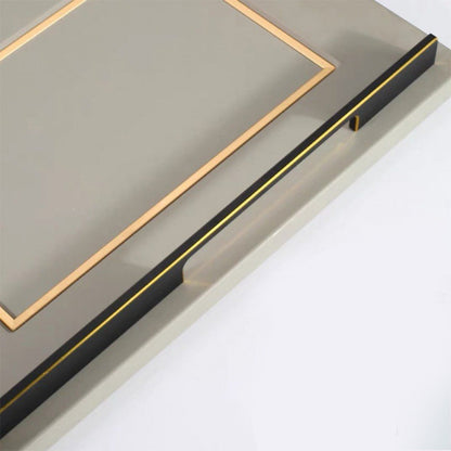 Comforsyco Two-Tone Black Aluminum Alloy Cabinet Handles and Pulls