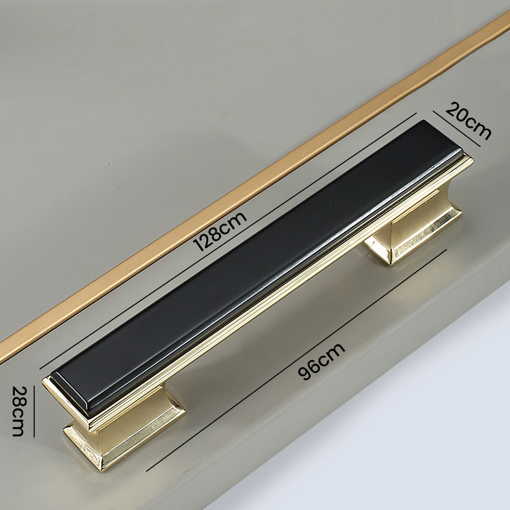 Comforsyco Two-Tone Black and Gold Cabinet Pulls and Knobs for Wardrobes