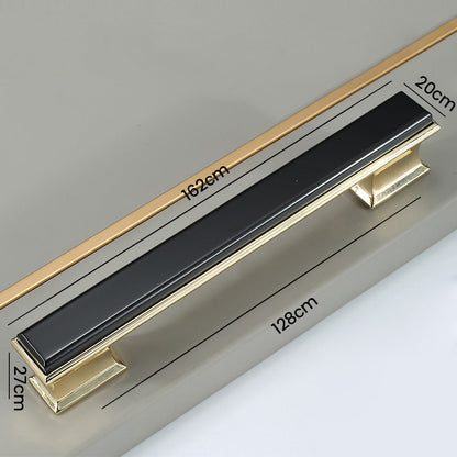 Comforsyco Two-Tone Black and Gold Cabinet Pulls and Knobs for Wardrobes