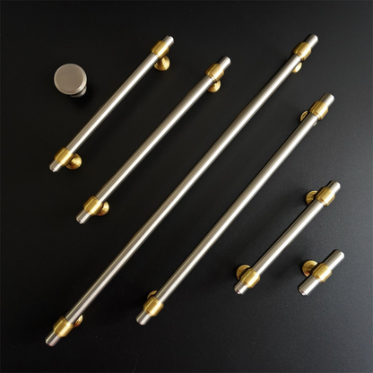 Comforsyco Two-Tone Brass Cabinet Pulls and Knobs