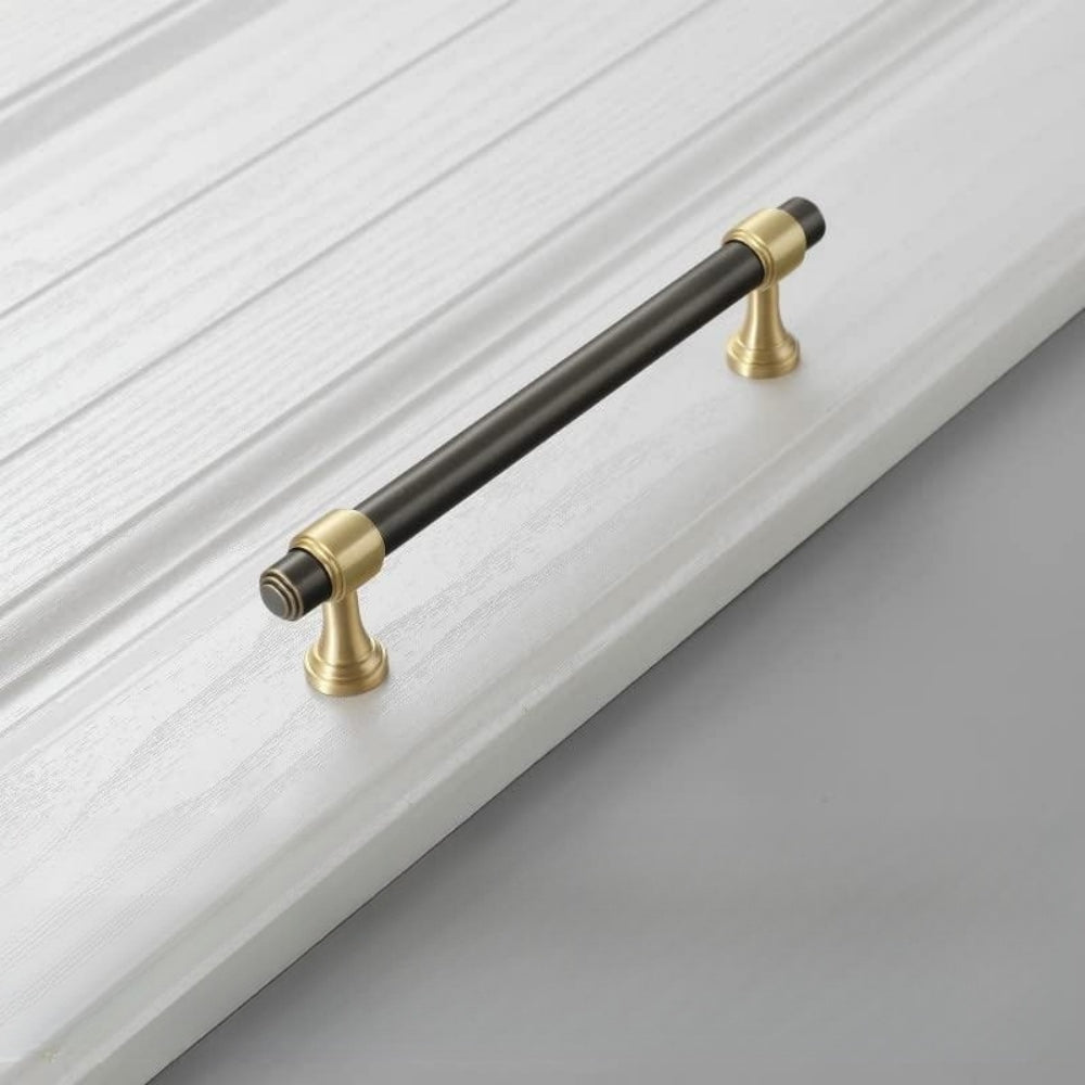 Comforsyco Two-Tone Brass Cabinet Pulls and Knobs