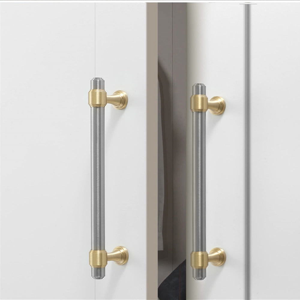 Comforsyco Two-Tone Brass Cabinet Pulls and Knobs