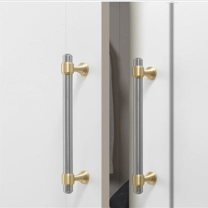 Comforsyco Two-Tone Brass Cabinet Pulls and Knobs