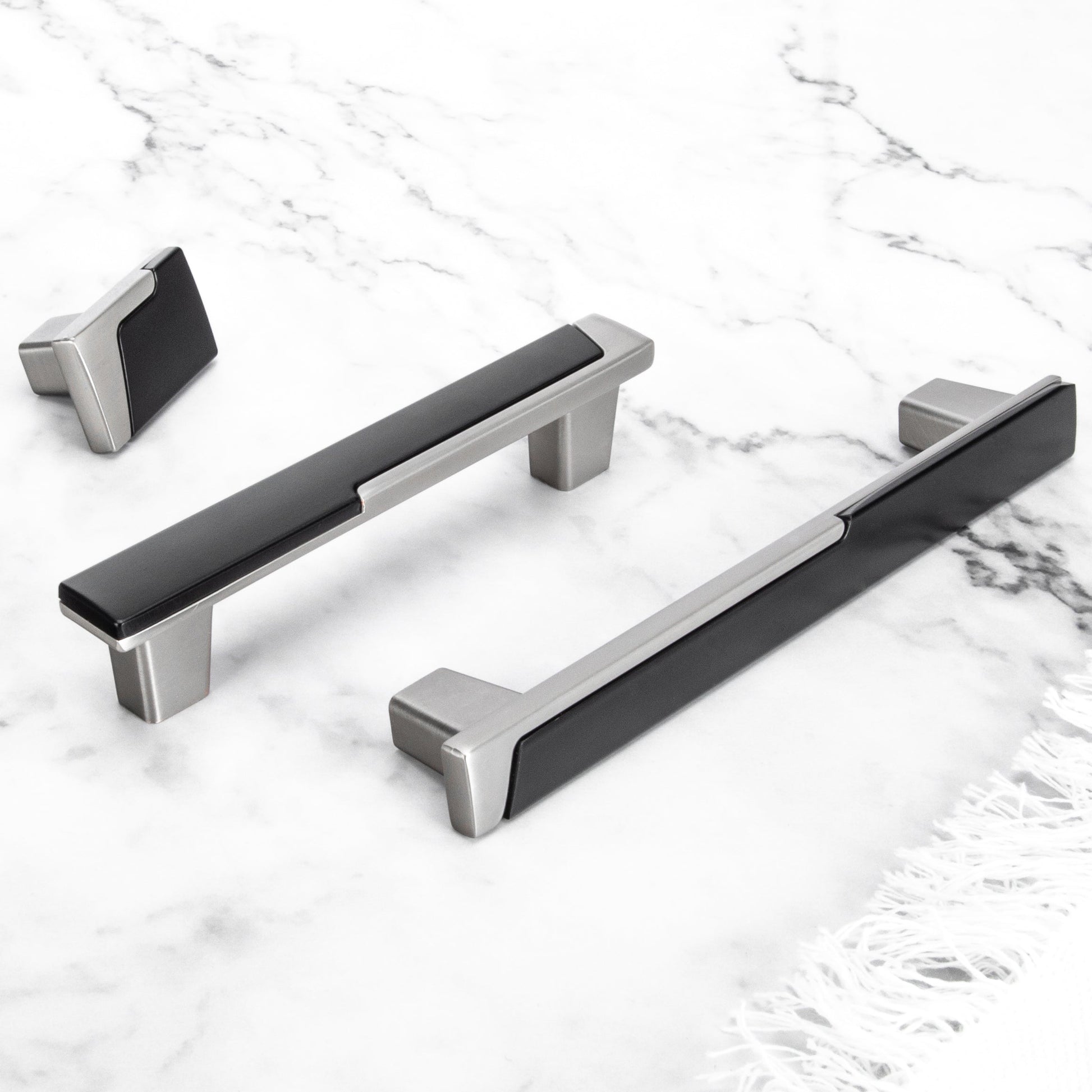 Comforsyco Two-Tone Cabinet Handles, Drawer Pulls, and Matching Knobs