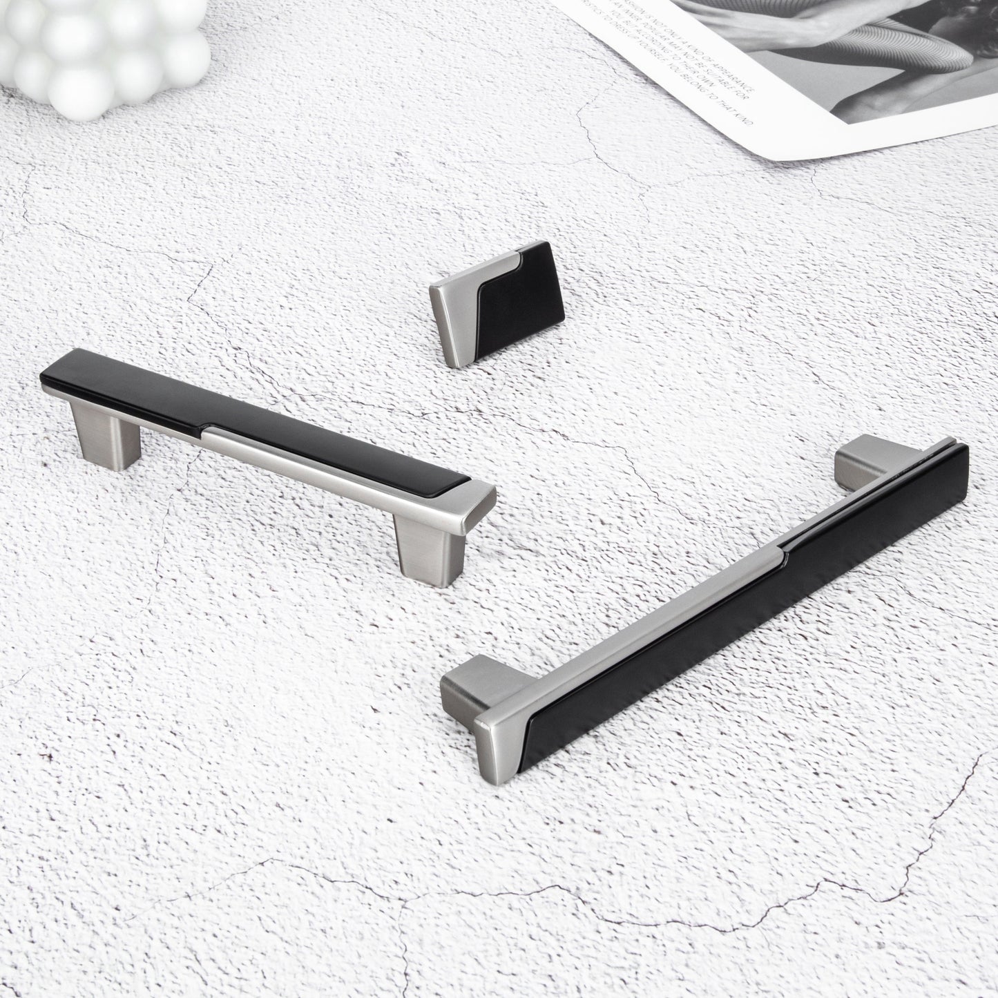 Comforsyco Two-Tone Cabinet Handles, Drawer Pulls, and Matching Knobs