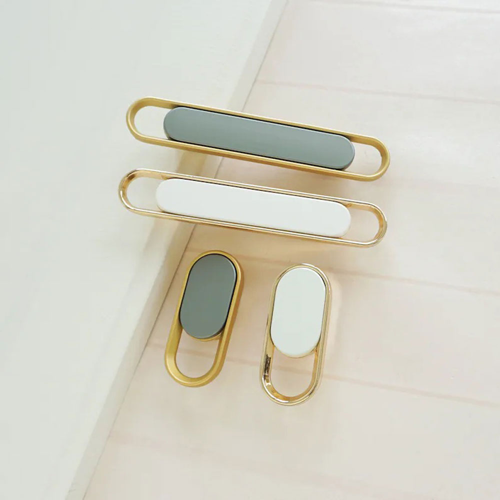 Comforsyco Two-Tone Cabinet Pull Handles and Matching Knobs