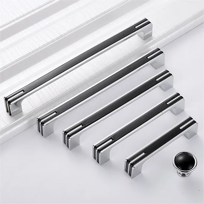 Comforsyco Two-Tone Chrome Cabinet Pulls with Knob Option