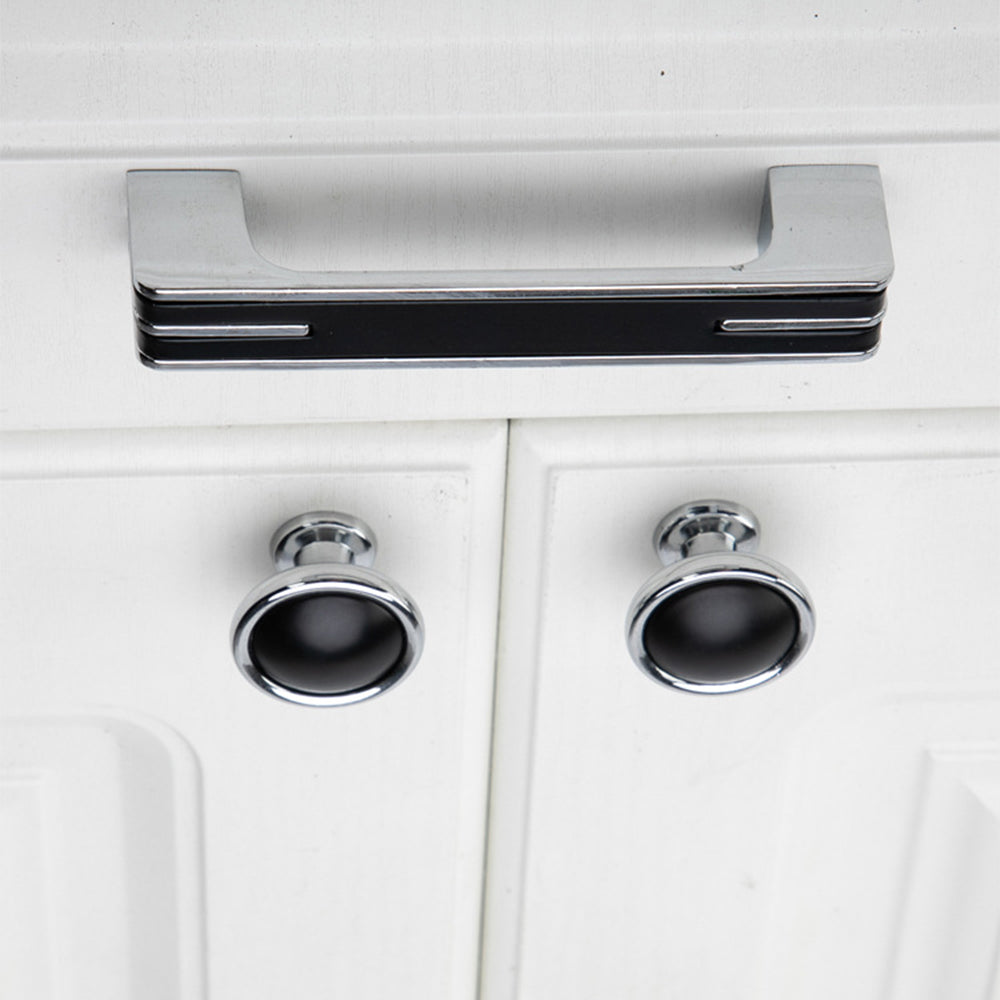 Comforsyco Two-Tone Chrome Cabinet Pulls with Knob Option