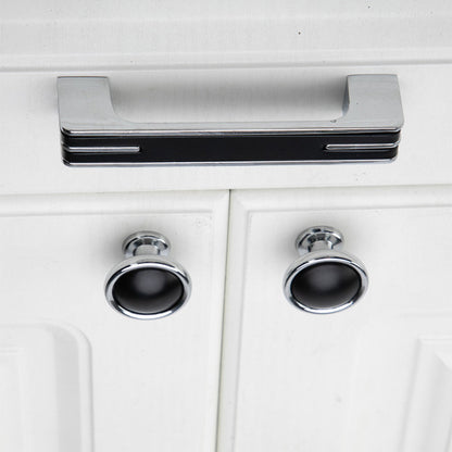 Comforsyco Two-Tone Chrome Cabinet Pulls with Knob Option