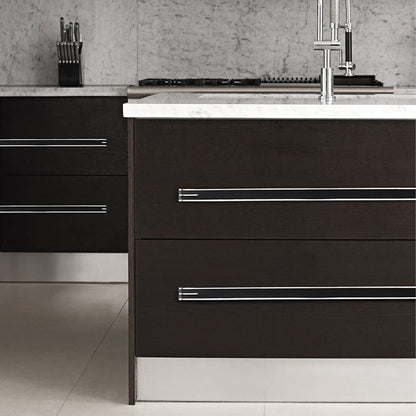 Comforsyco Two-Tone Chrome Cabinet Pulls with Knob Option