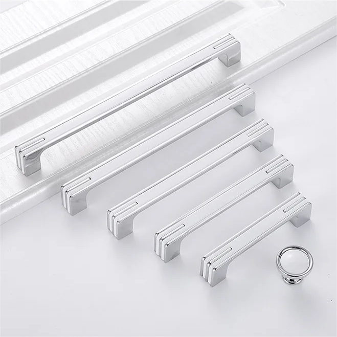 Comforsyco Two-Tone Chrome Cabinet Pulls with Knob Option
