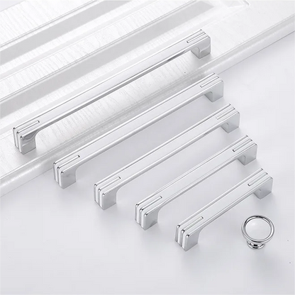 Comforsyco Two-Tone Chrome Cabinet Pulls with Knob Option