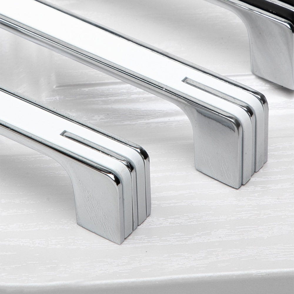 Comforsyco Two-Tone Chrome Cabinet Pulls with Knob Option