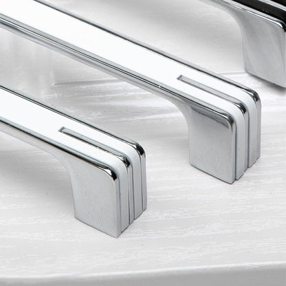 Comforsyco Two-Tone Chrome Cabinet Pulls with Knob Option