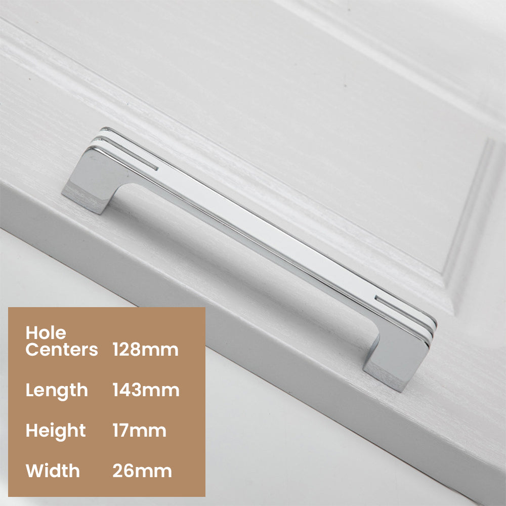 Comforsyco Two-Tone Chrome Cabinet Pulls with Knob Option