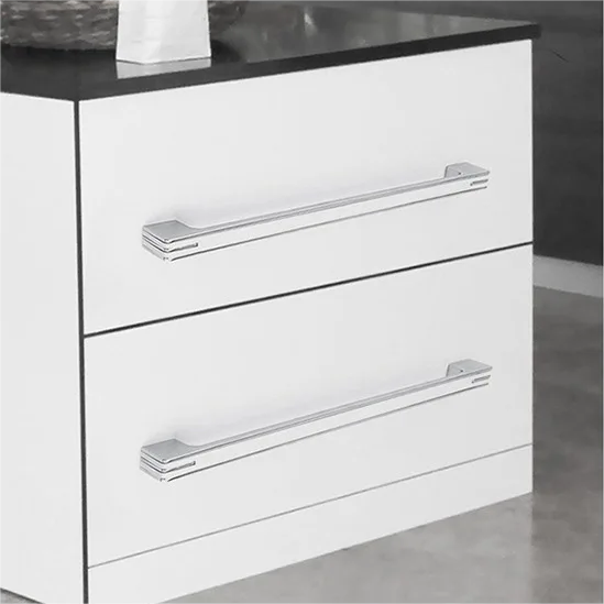Comforsyco Two-Tone Chrome Cabinet Pulls with Knob Option