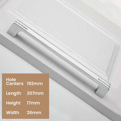 Comforsyco Two-Tone Chrome Cabinet Pulls with Knob Option