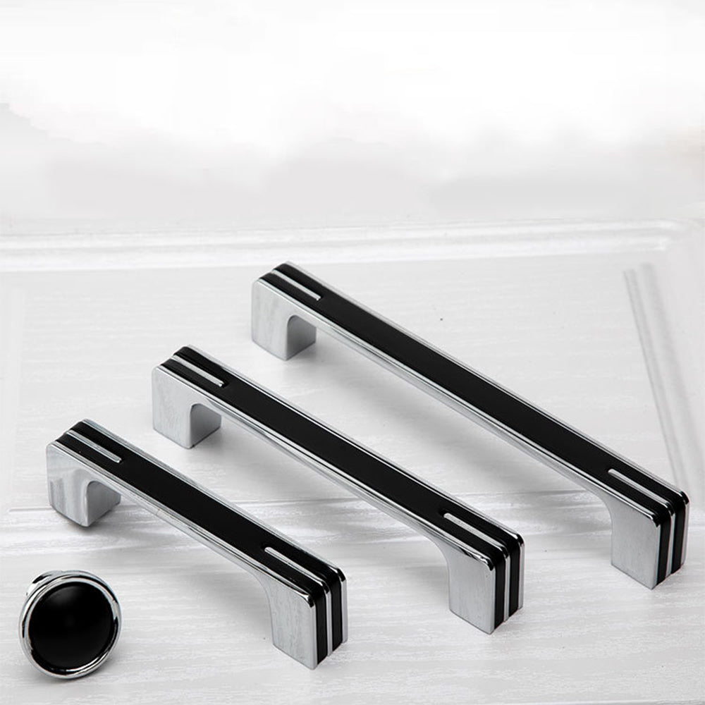 Comforsyco Two-Tone Chrome Cabinet Pulls with Knob Option
