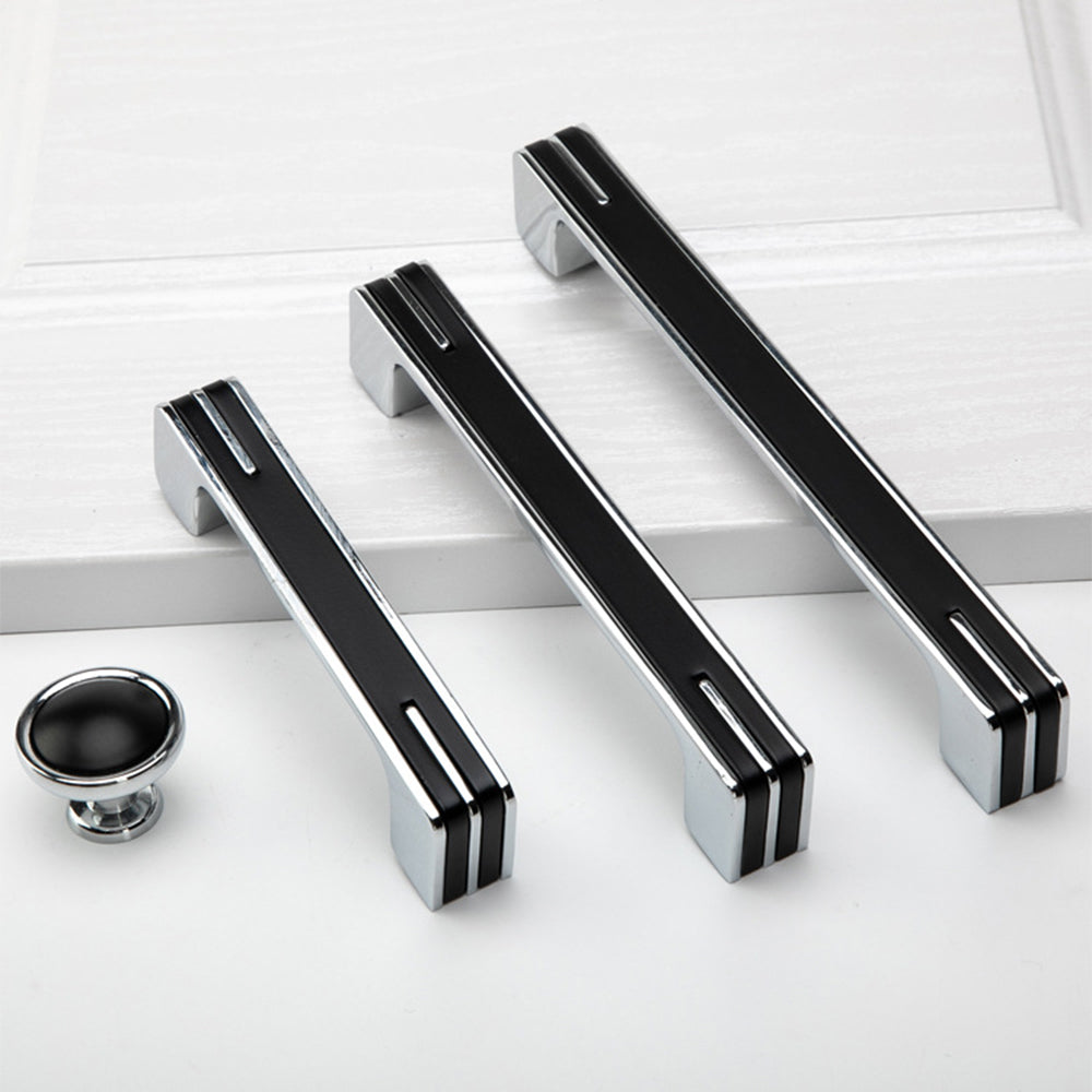 Comforsyco Two-Tone Chrome Cabinet Pulls with Knob Option
