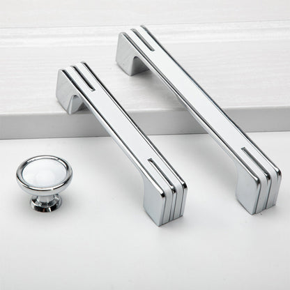 Comforsyco Two-Tone Chrome Cabinet Pulls with Knob Option