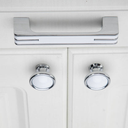 Comforsyco Two-Tone Chrome Cabinet Pulls with Knob Option