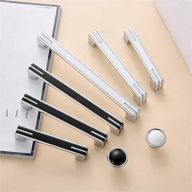 Comforsyco Two-Tone Chrome Cabinet Pulls with Knob Option