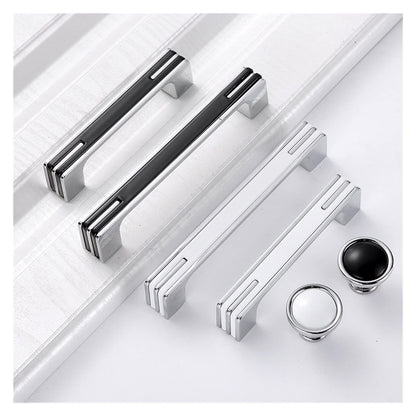 Comforsyco Two-Tone Chrome Cabinet Pulls with Knob Option