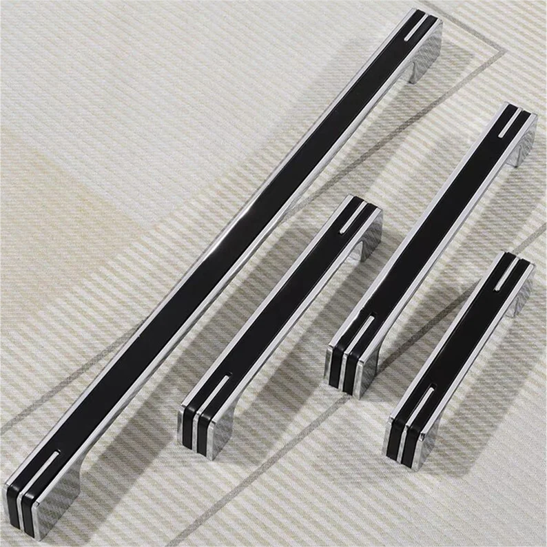 Comforsyco Two-Tone Chrome Cabinet Pulls with Knob Option