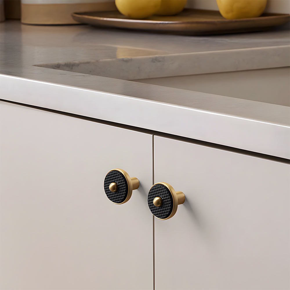 Comforsyco Two-Tone Gold Cabinet Handles, Drawer Pulls and Knobs