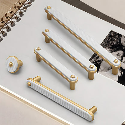 Comforsyco Two-Tone Gold Cabinet Handles, Drawer Pulls and Knobs
