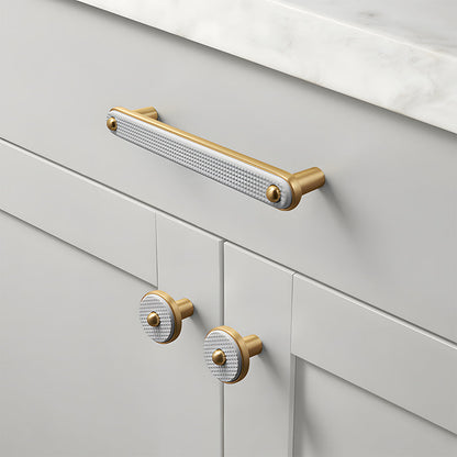 Comforsyco Two-Tone Gold Cabinet Handles, Drawer Pulls and Knobs