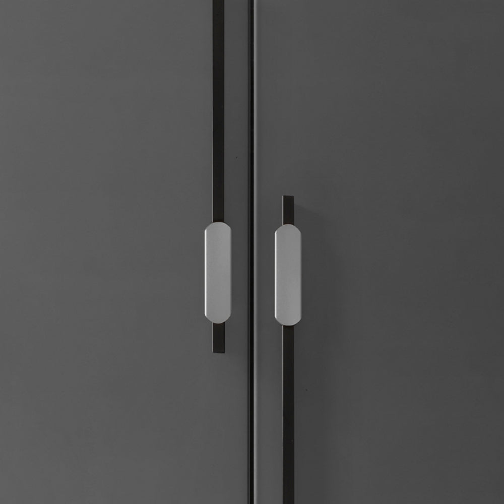 Comforsyco Two-Tone Grooved Aluminum Cabinet Pulls and Door Handles