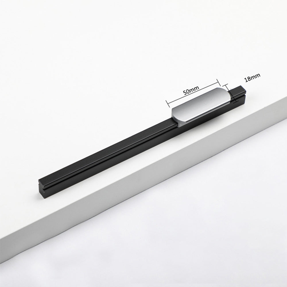 Comforsyco Two-Tone Grooved Aluminum Cabinet Pulls and Door Handles