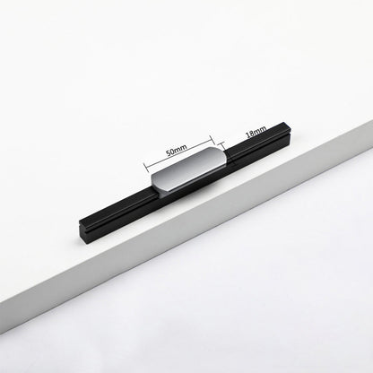 Comforsyco Two-Tone Grooved Aluminum Cabinet Pulls and Door Handles