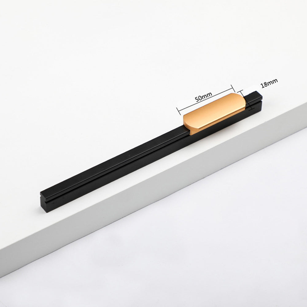 Comforsyco Two-Tone Grooved Aluminum Cabinet Pulls and Door Handles