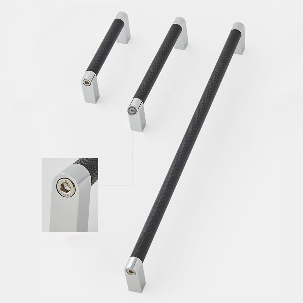 Comforsyco Two-Tone Knurled Cabinet Pulls and Knobs