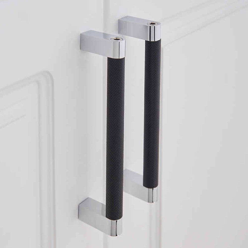 Comforsyco Two-Tone Knurled Cabinet Pulls and Knobs