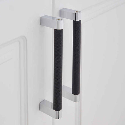 Comforsyco Two-Tone Knurled Cabinet Pulls and Knobs