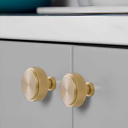 Comforsyco Two-Tone Knurled Cabinet Pulls and Knobs