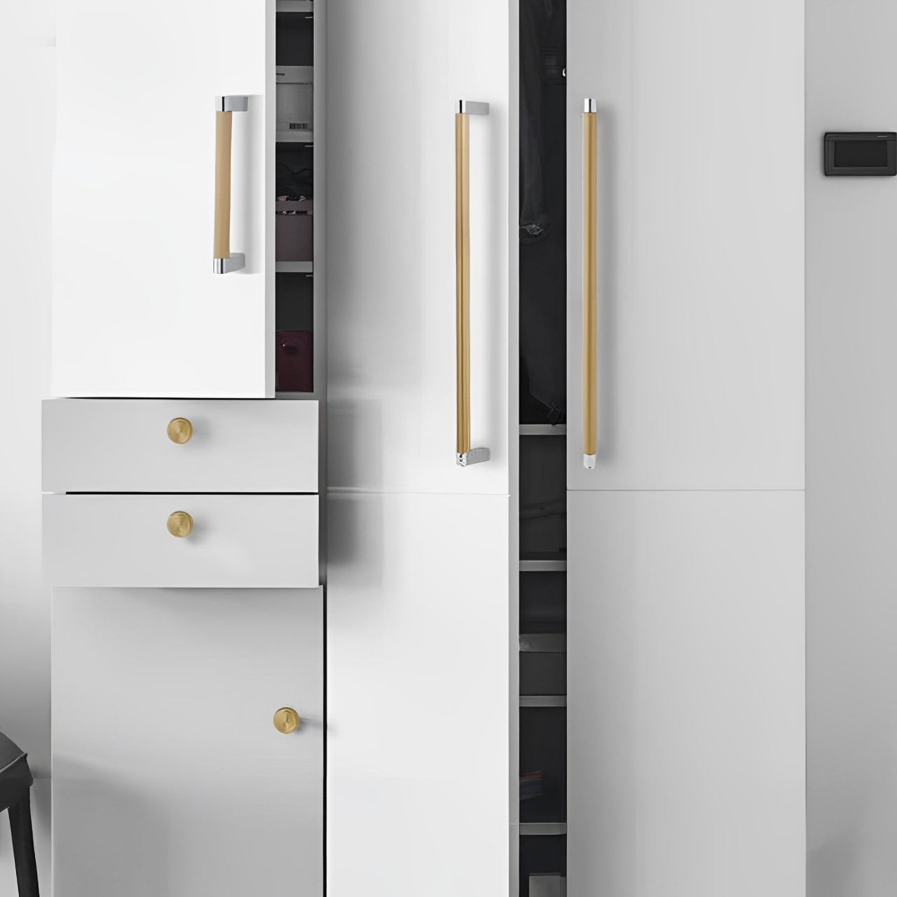 Comforsyco Two-Tone Knurled Cabinet Pulls and Knobs