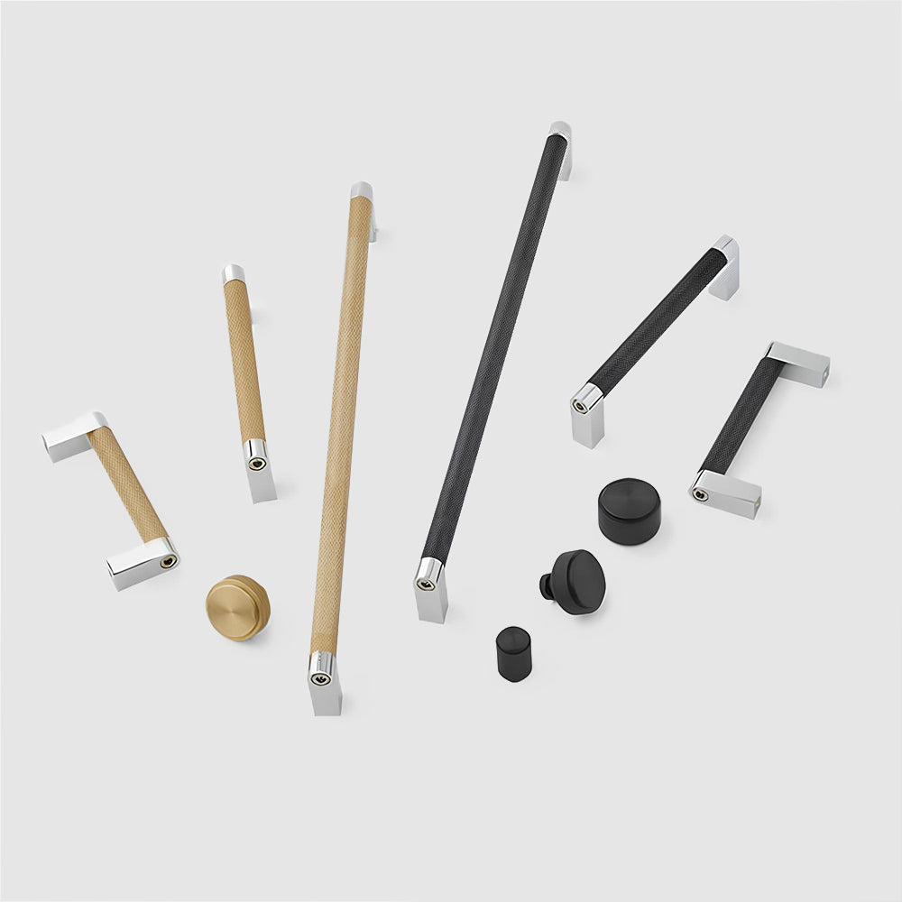 Comforsyco Two-Tone Knurled Cabinet Pulls and Knobs