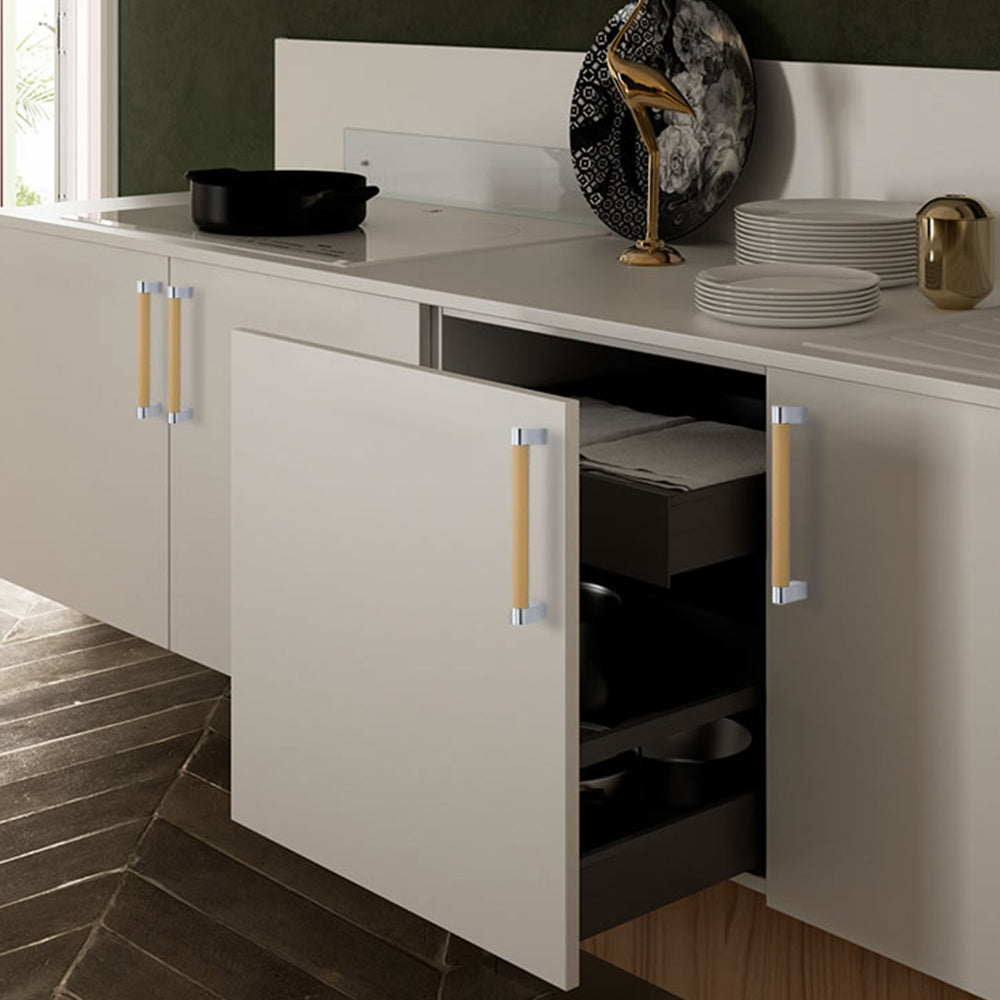 Comforsyco Two-Tone Knurled Cabinet Pulls and Knobs
