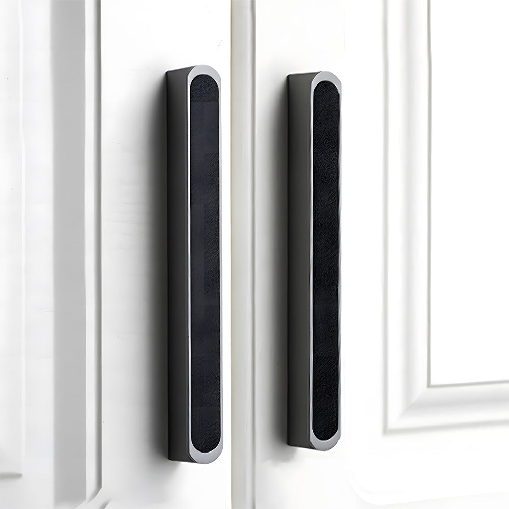 Comforsyco Two-Tone Leather Cabinet Pulls and Door Handles