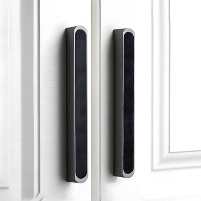 Comforsyco Two-Tone Leather Cabinet Pulls and Door Handles