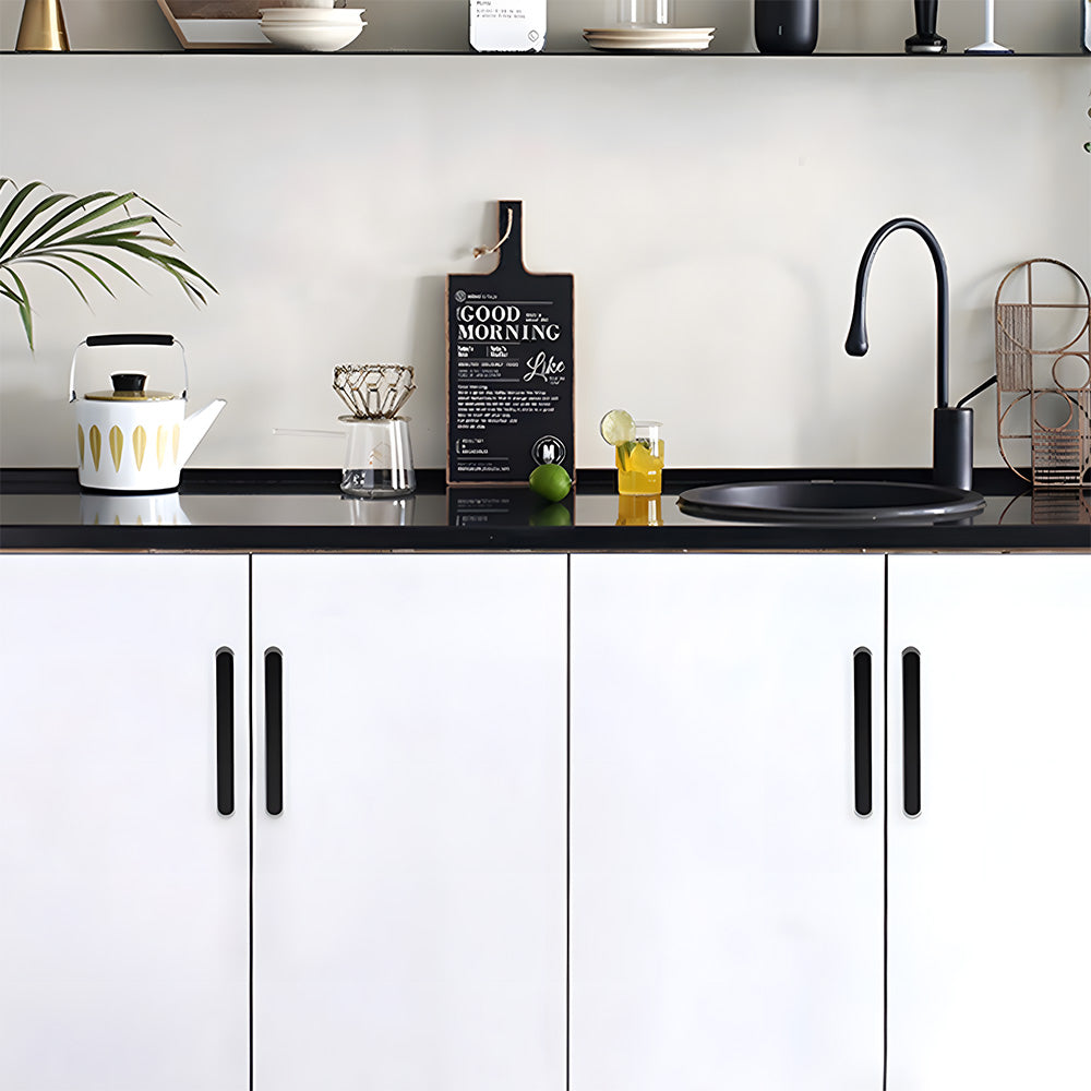 Comforsyco Two-Tone Leather Cabinet Pulls and Door Handles